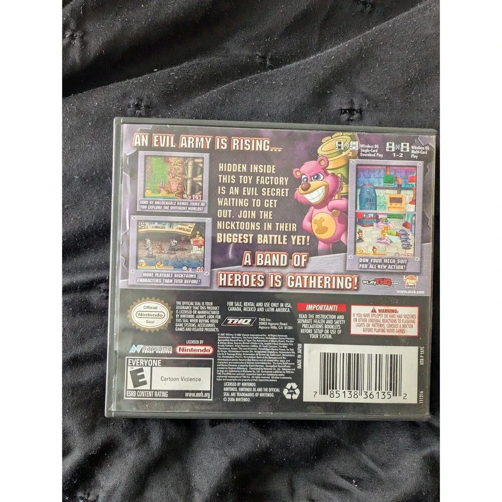FREE SHIPPING Nicktoons: Attack of the Toybots ~ (Nintendo DS) VG CIB W/ MANUAL